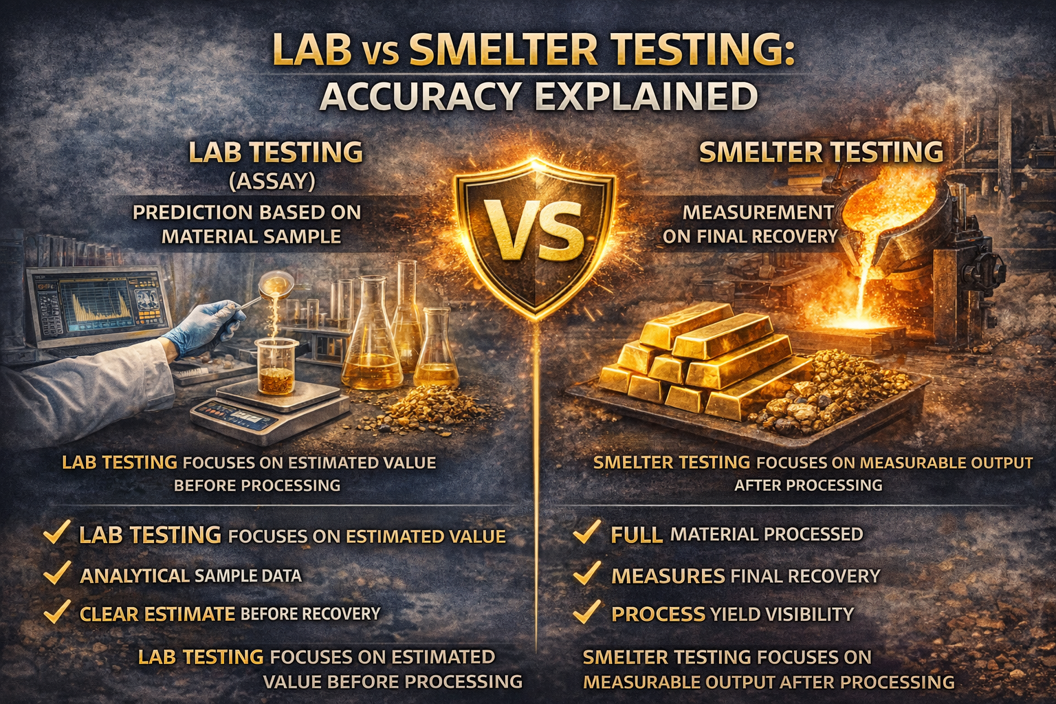 Lab vs Smelter Testing: Accuracy Explained - MRT Gold